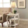 Cottage White Bow Leg Square End Table - Image 4