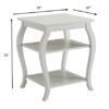 Cottage White Bow Leg Square End Table - Image 5