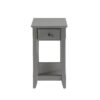 Cutie Compact Gray Single Drawer End Table