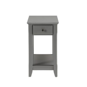 Cutie Compact Gray Single Drawer End Table