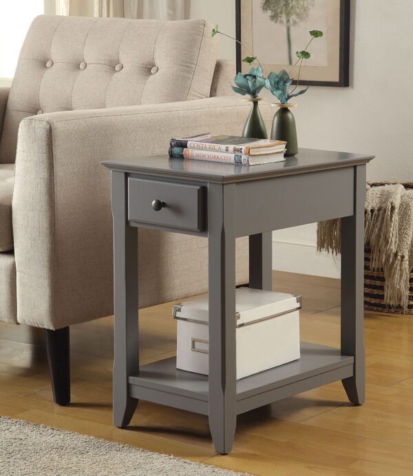 Cutie Compact Gray Single Drawer End Table - Image 5