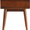Mahogony and White USB Side Table with Drawer - Image 5