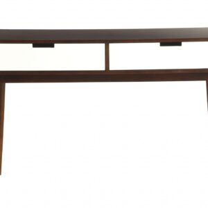 Mahogony and White Double Drawer Console Table