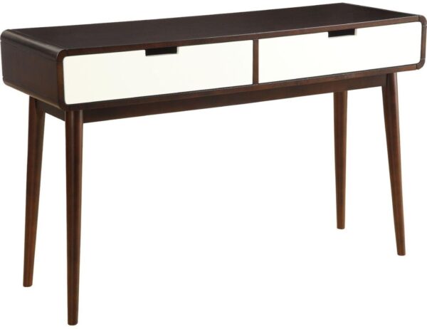 Mahogony and White Double Drawer Console Table - Image 2
