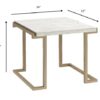 24" X 22" X 22'Faux Marble Champagne End Table - Image 3