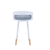 Bentwood White Retro Round Wooden End Table - Image 2