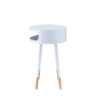Bentwood White Retro Round Wooden End Table - Image 3
