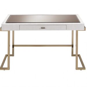 44" White Rectangular Writing Desk