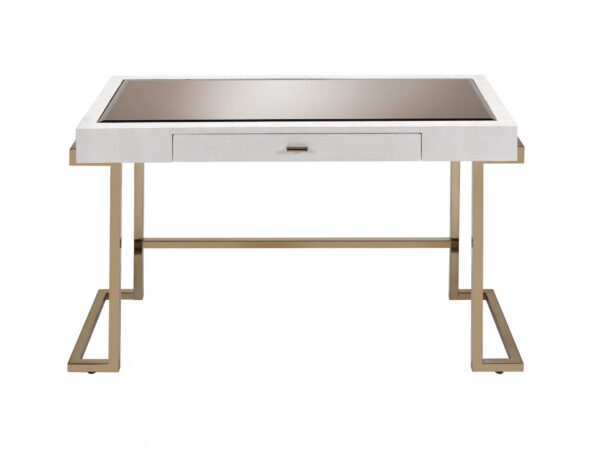 44" White Rectangular Writing Desk