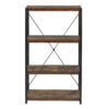 Industrial Rustic Dark Weathered Oak Finish Bookcase - Image 2