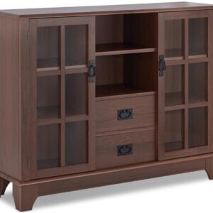 42" X 12" X 32" Walnut Mdf Cabinet