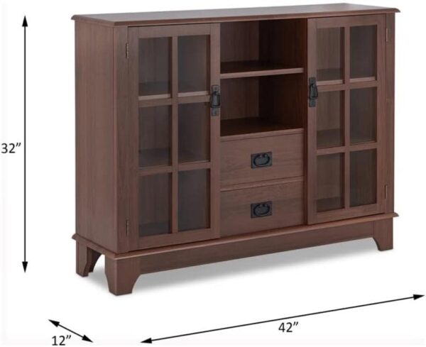 42" X 12" X 32" Walnut Mdf Cabinet - Image 2