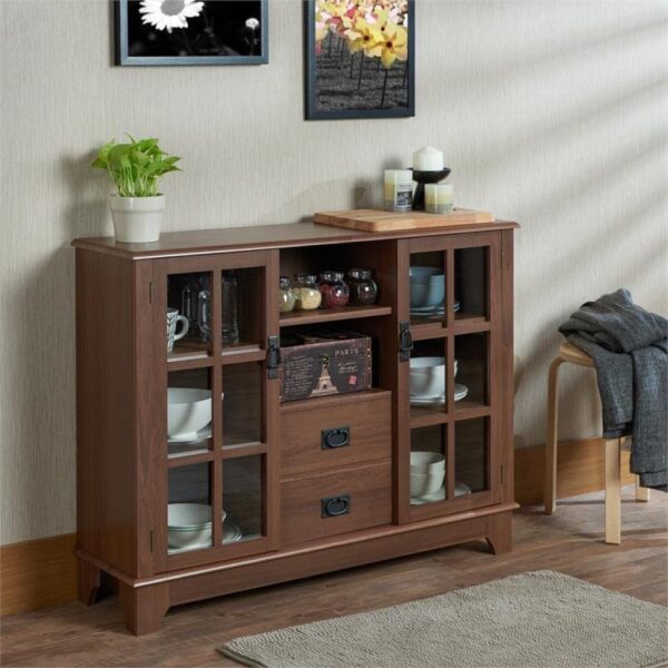 42" X 12" X 32" Walnut Mdf Cabinet - Image 4