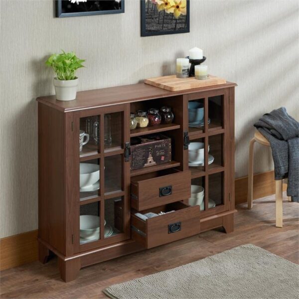 42" X 12" X 32" Walnut Mdf Cabinet - Image 5