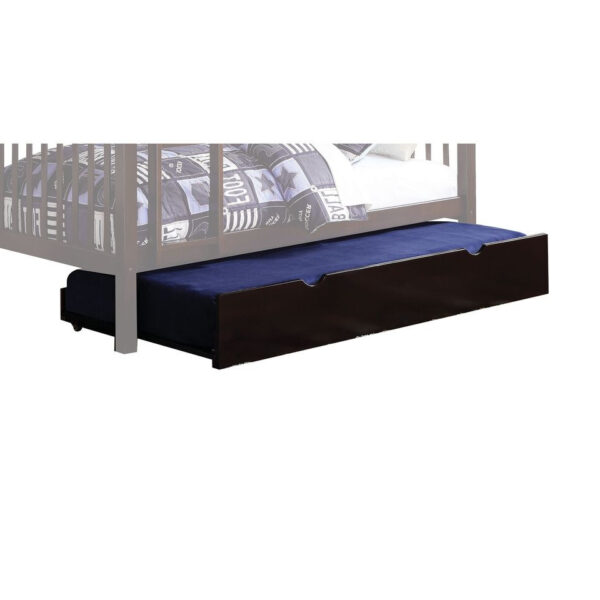 75" X 41" X 11" Espresso Pine Wood Trundle - Image 3