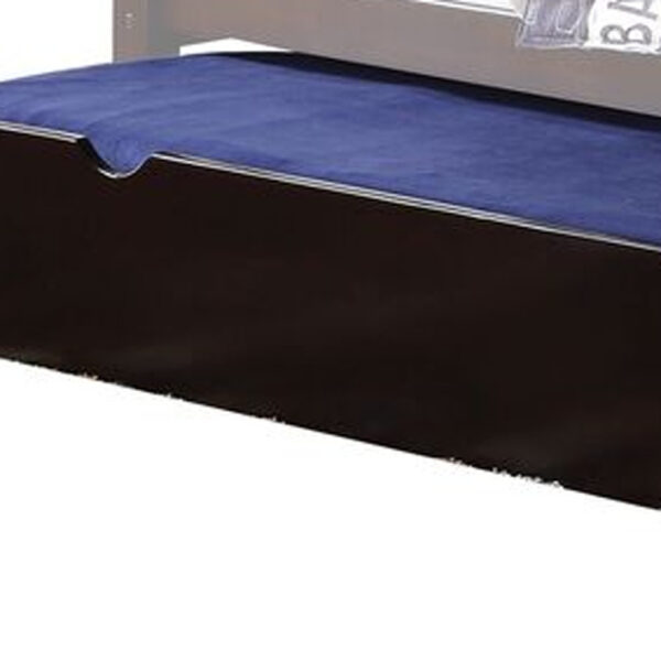 75" X 41" X 11" Espresso Pine Wood Trundle - Image 5