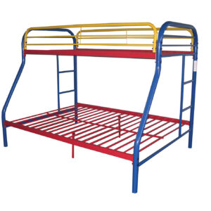 78" X 54" X 60" Twin Over Full Rainbow Metal Tube Bunk Bed