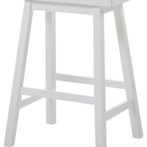 18" X 16" X 29" White Rubber Wood Bar Stool (Set-2)