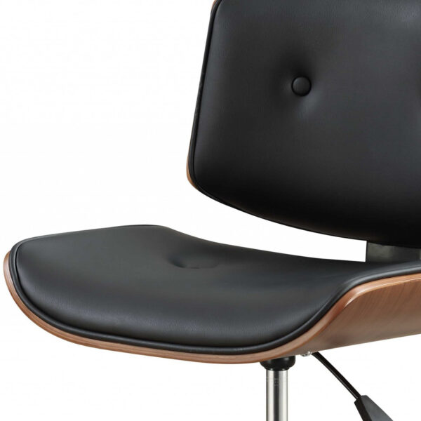 20" X 22" X 31" Black And Walnut Office Chair - Image 2
