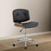 20" X 22" X 31" Black And Walnut Office Chair - Image 3