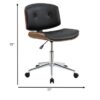 20" X 22" X 31" Black And Walnut Office Chair - Image 5