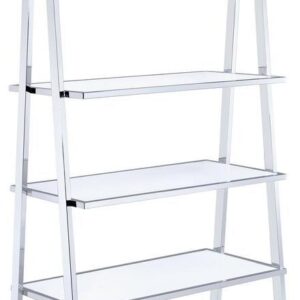 71" Ladder Bookcase Back Open With Frame
