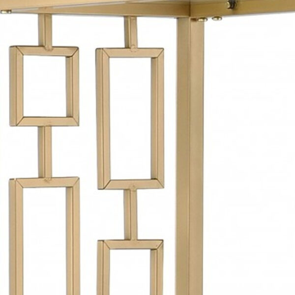 72" Geometric Bookcase Back Open With Frame - Image 3