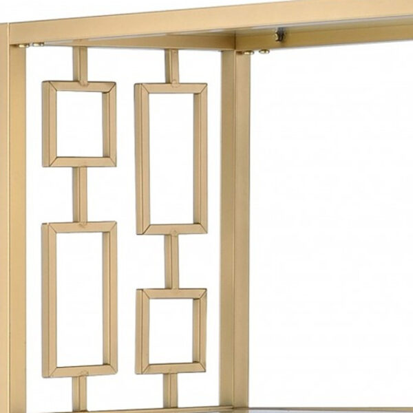 72" Geometric Bookcase Back Open With Frame - Image 4
