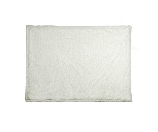 50" x 70" Ivory Mink Faux Hide Throw - Image 3