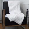 50" x 70" Ivory Mink Faux Hide Throw - Image 5