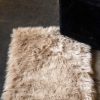 2' x 3' Tan Faux Fur Rectangular Area Rug - Image 4