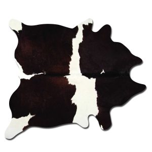 72" x 84" Chocolate and White Cowhide - Rug