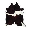 72" x 84" Chocolate and White Cowhide - Rug - Image 2