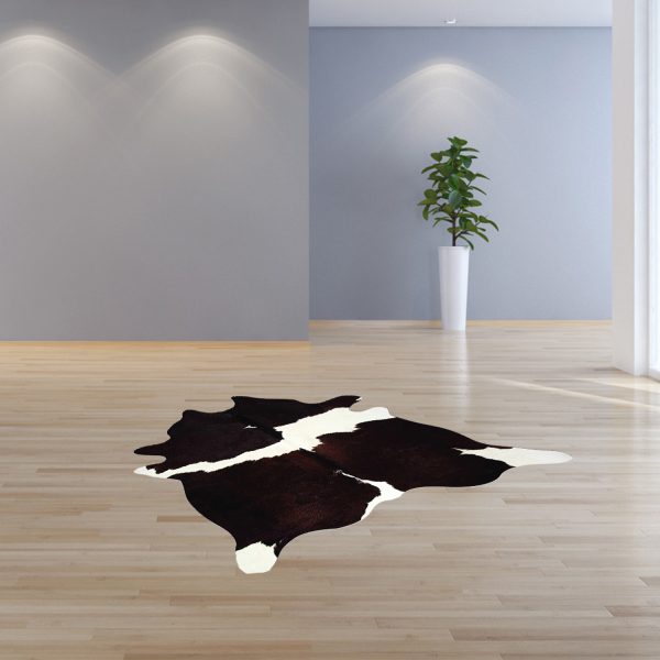 72" x 84" Chocolate and White Cowhide - Rug - Image 4