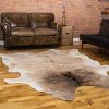 6' x 7' Light Taupe and Brown Exotic Cowhide  Rug - Image 4