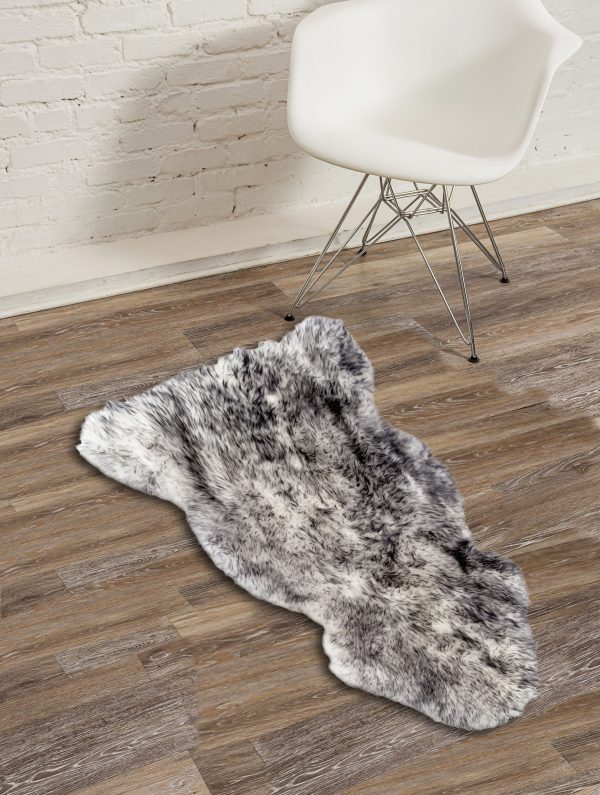 Gradient Grey Animal Print Area Rug - Image 2
