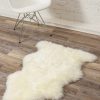 2' x 3'  White Natural New Zealand Sheepskin Wool Area Rug - Image 4