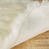 2' x 3'  White Natural New Zealand Sheepskin Wool Area Rug - Image 5