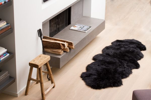 Black Animal Print Area Rug - Image 3
