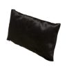 12" x 20" x 5" Black Cowhide  Pillow - Image 2