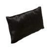 12" x 20" x 5" Black Cowhide  Pillow - Image 3