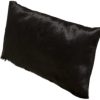 12" x 20" x 5" Black Cowhide  Pillow - Image 4