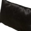 12" x 20" x 5" Black Cowhide  Pillow - Image 5