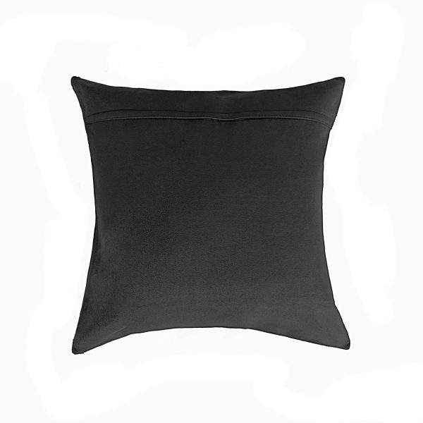 18" x 18" x 5" Black And White Cowhide  Pillow - Image 3
