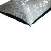 12" x 20" x 5" Silver And Gray Cowhide  Pillow - Image 2