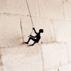 3.5" x 3.5" x 5.5" Black Climbing Man - Wall Art - Image 2