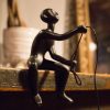 3.5" x 3.5" x 5.5" Black Climbing Man - Wall Art - Image 3