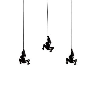 Set of 3 Black Climbing Man Wall Decor