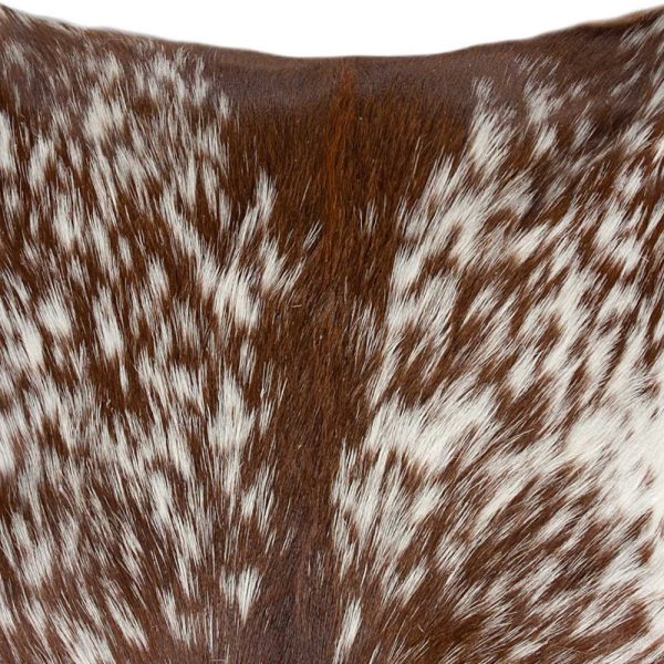 18" x 18" x 5" Salt And Pepper Brown And White Cowhide  Pillow - Image 4
