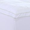 17" Square Quilted Accent Queen Piping Mattress Pad With Fitted Cover - Image 3